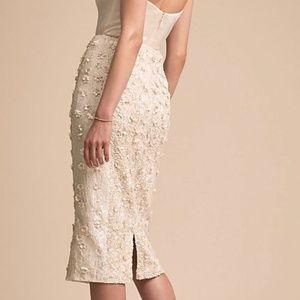 NWT - Ivory Sequin Beaded Pencil Skirt